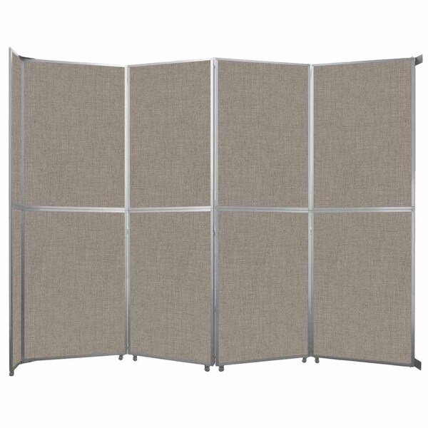 Operable Wall Folding Room Divider 15'7" x 12'3" Warm Pebble Fabric